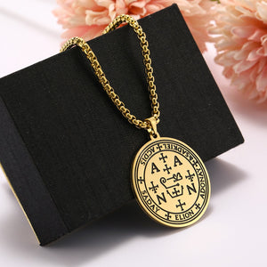 Dawapara 7 Archangels Sigil Charm Necklaces For Men  Archangels Sigil Necklaces Pentacle Magic Amulet Protection Talisman