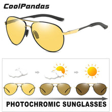 Load image into Gallery viewer, Day Night Vision Aviation Safety Driving Photochromic Sunglasses Men Polarized Chameleon Sun glasses oculos de sol masculino