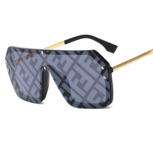 Load image into Gallery viewer, De lujo de los hombres y las mujeres con marco grande de la marca de diseñador de Plaza de F Carta gafas de sol Retro UV400 mujeres gafas de sol