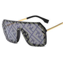 Load image into Gallery viewer, De lujo de los hombres y las mujeres con marco grande de la marca de diseñador de Plaza de F Carta gafas de sol Retro UV400 mujeres gafas de sol