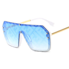 Load image into Gallery viewer, De lujo de los hombres y las mujeres con marco grande de la marca de diseñador de Plaza de F Carta gafas de sol Retro UV400 mujeres gafas de sol