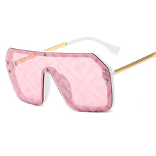 Load image into Gallery viewer, De lujo de los hombres y las mujeres con marco grande de la marca de diseñador de Plaza de F Carta gafas de sol Retro UV400 mujeres gafas de sol