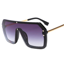 Load image into Gallery viewer, De lujo de los hombres y las mujeres con marco grande de la marca de diseñador de Plaza de F Carta gafas de sol Retro UV400 mujeres gafas de sol