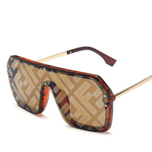 Load image into Gallery viewer, De lujo de los hombres y las mujeres con marco grande de la marca de diseñador de Plaza de F Carta gafas de sol Retro UV400 mujeres gafas de sol