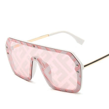 Load image into Gallery viewer, De lujo de los hombres y las mujeres con marco grande de la marca de diseñador de Plaza de F Carta gafas de sol Retro UV400 mujeres gafas de sol