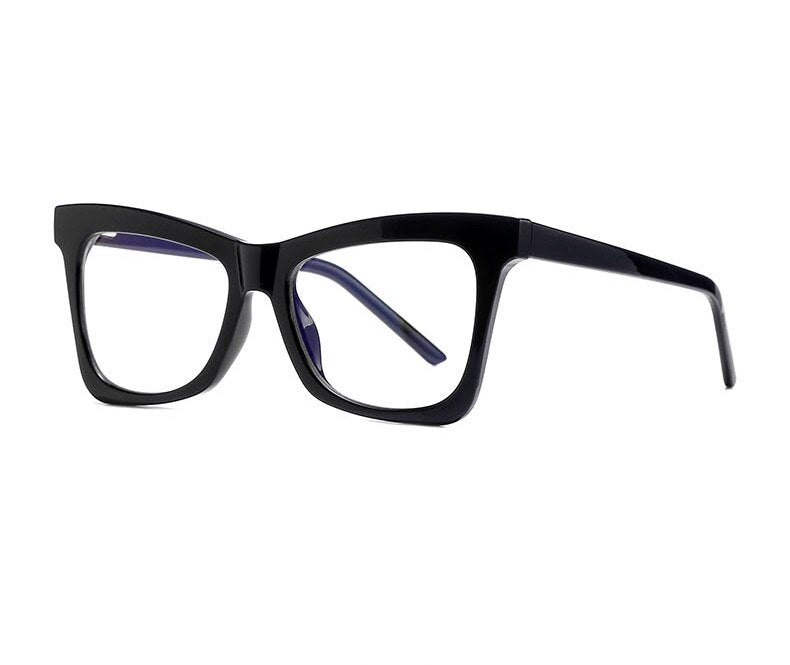 Decorative Glasses Purple Computer Glasses Frame Women Eyeglasses Square Anti Blue Light Female Oversized Women's Glasses 2022