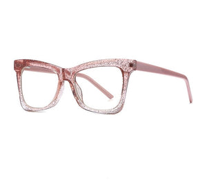 Decorative Glasses Purple Computer Glasses Frame Women Eyeglasses Square Anti Blue Light Female Oversized Women's Glasses 2022