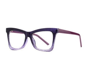 Decorative Glasses Purple Computer Glasses Frame Women Eyeglasses Square Anti Blue Light Female Oversized Women's Glasses 2022