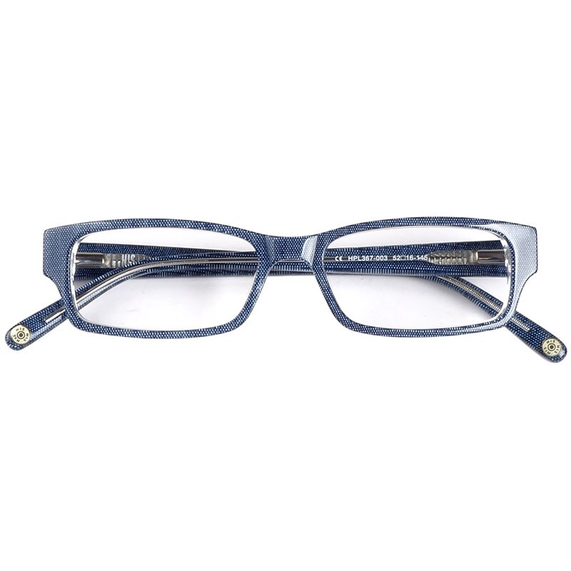 Denim pattern acetate eyeglasses frames teenage small size spring hinge