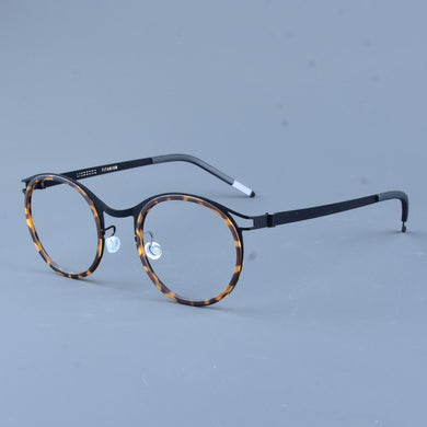 Denmark Brand 9733 Titanium Glasses Frame Men Ultralight Screwless Women Eyeglasses Spectacles Prescription Eyewear 2023 New