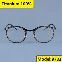 Load image into Gallery viewer, Denmark Brand 9733 Titanium Glasses Frame Men Ultralight Screwless Women Eyeglasses Spectacles Prescription Eyewear 2023 New