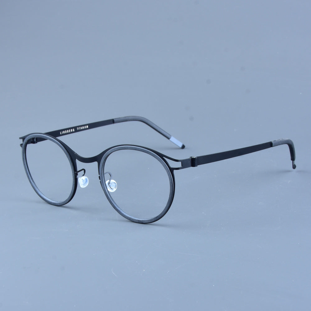 Denmark Brand 9733 Titanium Glasses Frame Men Ultralight Screwless Women Eyeglasses Spectacles Prescription Eyewear 2023 New