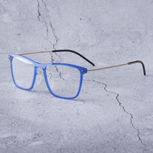 Load image into Gallery viewer, Denmark Brand Design Eyeglass Frames Blue Eyeglasses Brand Designer Eyewear Frames Women Men Optical Glasses Metal Glasses Frame