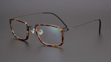 Load image into Gallery viewer, Denmark Brand Design Vintage Square Ultralight Titanium Acetate Prescription Glasses Frame Men Gafas Women Optical Eyeglasses