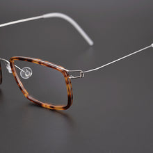 Load image into Gallery viewer, Denmark Brand Design Vintage Square Ultralight Titanium Acetate Prescription Glasses Frame Men Gafas Women Optical Eyeglasses