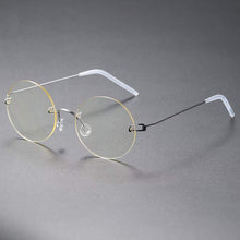 Load image into Gallery viewer, Denmark Brand Glasses Frame Men Eyewear Titanium Ultralight Screwless Eyeglassess Retro Round Women Anti-blue Lens PC Material