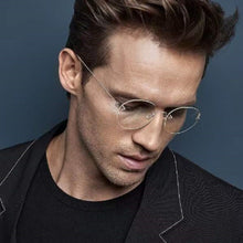 Load image into Gallery viewer, Denmark Brand Glasses Frame Men Eyewear Titanium Ultralight Screwless Eyeglassess Retro Round Women Anti-blue Lens PC Material