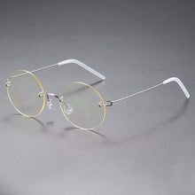Load image into Gallery viewer, Denmark Brand Glasses Frame Men Eyewear Titanium Ultralight Screwless Eyeglassess Retro Round Women Anti-blue Lens PC Material