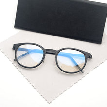 Load image into Gallery viewer, Denmark Brand Glasses Frame Men Women Vintage Round Myopia Optical Eyewear Screwless Prescription Eyeglasses Frame 9704