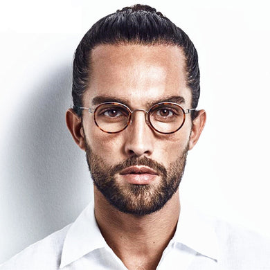 Denmark Brand Hand Made Vintage  Round Glasses Frame Men Myopia Ultralight Prescription Eyeglasses Women Screwless Eyewear