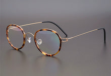Load image into Gallery viewer, Denmark Brand Hand Made Vintage  Round Glasses Frame Men Myopia Ultralight Prescription Eyeglasses Women Screwless Eyewear