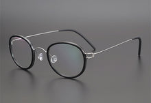 Load image into Gallery viewer, Denmark Brand Hand Made Vintage  Round Glasses Frame Men Myopia Ultralight Prescription Eyeglasses Women Screwless Eyewear
