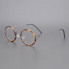 Load image into Gallery viewer, Denmark Brand Hand Made Vintage  Round Glasses Frame Men Myopia Ultralight Prescription Eyeglasses Women Screwless Eyewear