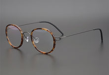 Load image into Gallery viewer, Denmark Brand Hand Made Vintage  Round Glasses Frame Men Myopia Ultralight Prescription Eyeglasses Women Screwless Eyewear