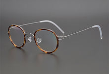Load image into Gallery viewer, Denmark Brand Hand Made Vintage  Round Glasses Frame Men Myopia Ultralight Prescription Eyeglasses Women Screwless Eyewear