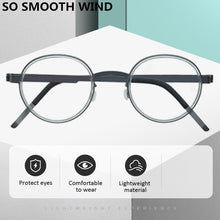 Load image into Gallery viewer, Denmark Brand Lightweight Glasse Frame Men Women Vintage Circle Eyeglasses with Round Titanium Prescription Oculos De Grau 1011