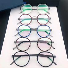 Load image into Gallery viewer, Denmark Brand Lightweight Glasse Frame Men Women Vintage Circle Eyeglasses with Round Titanium Prescription Oculos De Grau 1011