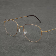 Load image into Gallery viewer, Denmark Brand Pure Titanium Glasses Frame Men Round Screwless Ultralight Prescription Eyeglasses Women Optical Eyewear Oculos De