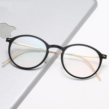 Load image into Gallery viewer, Denmark Brand Retro Round Glasses Frame Men Screwless Ultralight Eyewear Myopia Prescription Optical Titanium Eyeglasses 6541