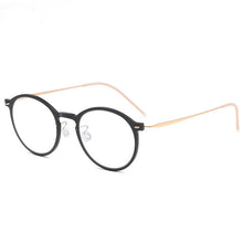 Load image into Gallery viewer, Denmark Brand Retro Round Glasses Frame Men Screwless Ultralight Eyewear Myopia Prescription Optical Titanium Eyeglasses 6541