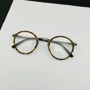 Denmark Brand Retro Round Titanium Glasses Frame Lightweight Men Women Prescription Eyeglasses Spectacles Oculos De Grau 9785