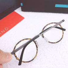 Carica l&#39;immagine nel visualizzatore di Gallery, Denmark Brand Retro Round Titanium Glasses Frame Lightweight Men Women Prescription Eyeglasses Spectacles Oculos De Grau 9785
