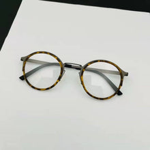 Carica l&#39;immagine nel visualizzatore di Gallery, Denmark Brand Retro Round Titanium Glasses Frame Lightweight Men Women Prescription Eyeglasses Spectacles Oculos De Grau 9785