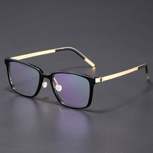 Load image into Gallery viewer, Denmark Brand Screwless Glasses Frame Men Square Titanium Ultralight Prescription Eyeglasses Optica Spectacles Eyewear 1821 Horn