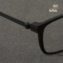 Load image into Gallery viewer, Denmark Brand Screwless Glasses Frame Men Square Titanium Ultralight Prescription Eyeglasses Optica Spectacles Eyewear 1821 Horn