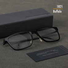 Load image into Gallery viewer, Denmark Brand Screwless Glasses Frame Men Square Titanium Ultralight Prescription Eyeglasses Optica Spectacles Eyewear 1821 Horn