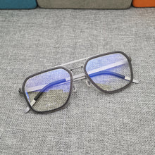Load image into Gallery viewer, Denmark Brand Titanium Glasses Frame Double Beam Men Women Square Screwless Eyeglasses Ultra-light Prescription 9753