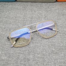 Load image into Gallery viewer, Denmark Brand Titanium Glasses Frame Double Beam Men Women Square Screwless Eyeglasses Ultra-light Prescription 9753