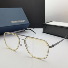 Load image into Gallery viewer, Denmark Brand Titanium Glasses Frame Double Beam Men Women Square Screwless Eyeglasses Ultra-light Prescription 9753