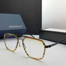 Load image into Gallery viewer, Denmark Brand Titanium Glasses Frame Double Beam Men Women Square Screwless Eyeglasses Ultra-light Prescription 9753