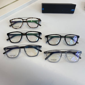 Denmark Brand Titanium Glasses Frame Men Women Ultra-light Prescription Myopia No Screw Eyeglasses Frame Gafas 4507
