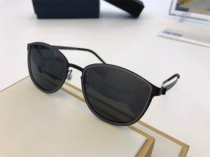 Denmark Titanium Oval Polarized Sunglasses Frame Men's and Women's Retro Anti Glare Gafas Ultra-light 9737 Eyewear