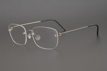 Load image into Gallery viewer, Denmark Retro Lightweight Titanium Rimless Square Glasses for Men and Women Optical Prescription Eyeglasses Frame oculos de grau