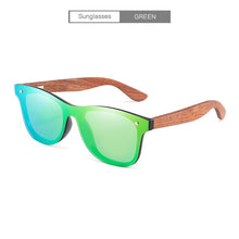 Load image into Gallery viewer, Design Handmade Natural Bubinga Wooden Women Sunglasses Polarized Sun Glasses man Square UV400 Gafas De Sol M304+ Case