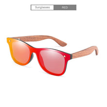 Load image into Gallery viewer, Design Handmade Natural Bubinga Wooden Women Sunglasses Polarized Sun Glasses man Square UV400 Gafas De Sol M304+ Case