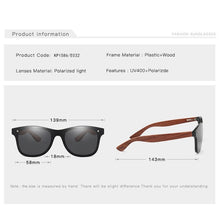 Load image into Gallery viewer, Design Handmade Natural Bubinga Wooden Women Sunglasses Polarized Sun Glasses man Square UV400 Gafas De Sol M304+ Case